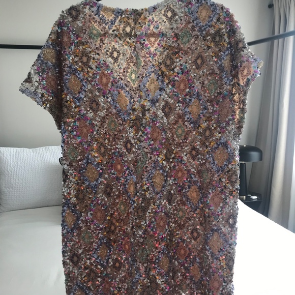 1861 | S Multicolor Short Sequin Dress - Picture 2 of 5